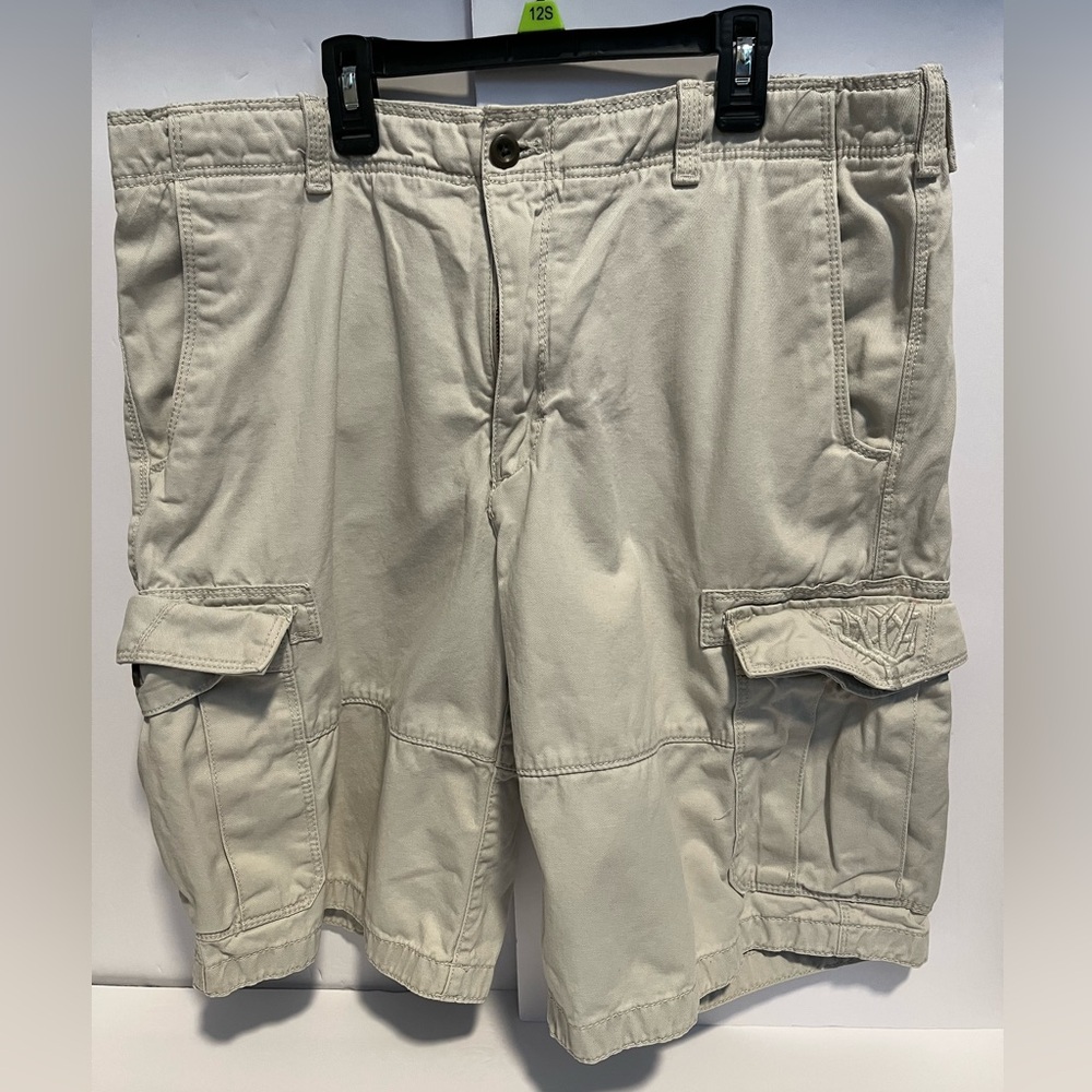 Timberland Men's Beige Kakhi Cotton Outdoor Hiking Cargo Shorts Size 36